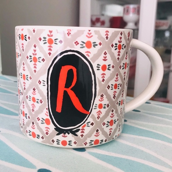 Anthropologie Other - NWT Anthropologie R Initial Mug Ralph Waldo Emerson monogram coffee tea gift